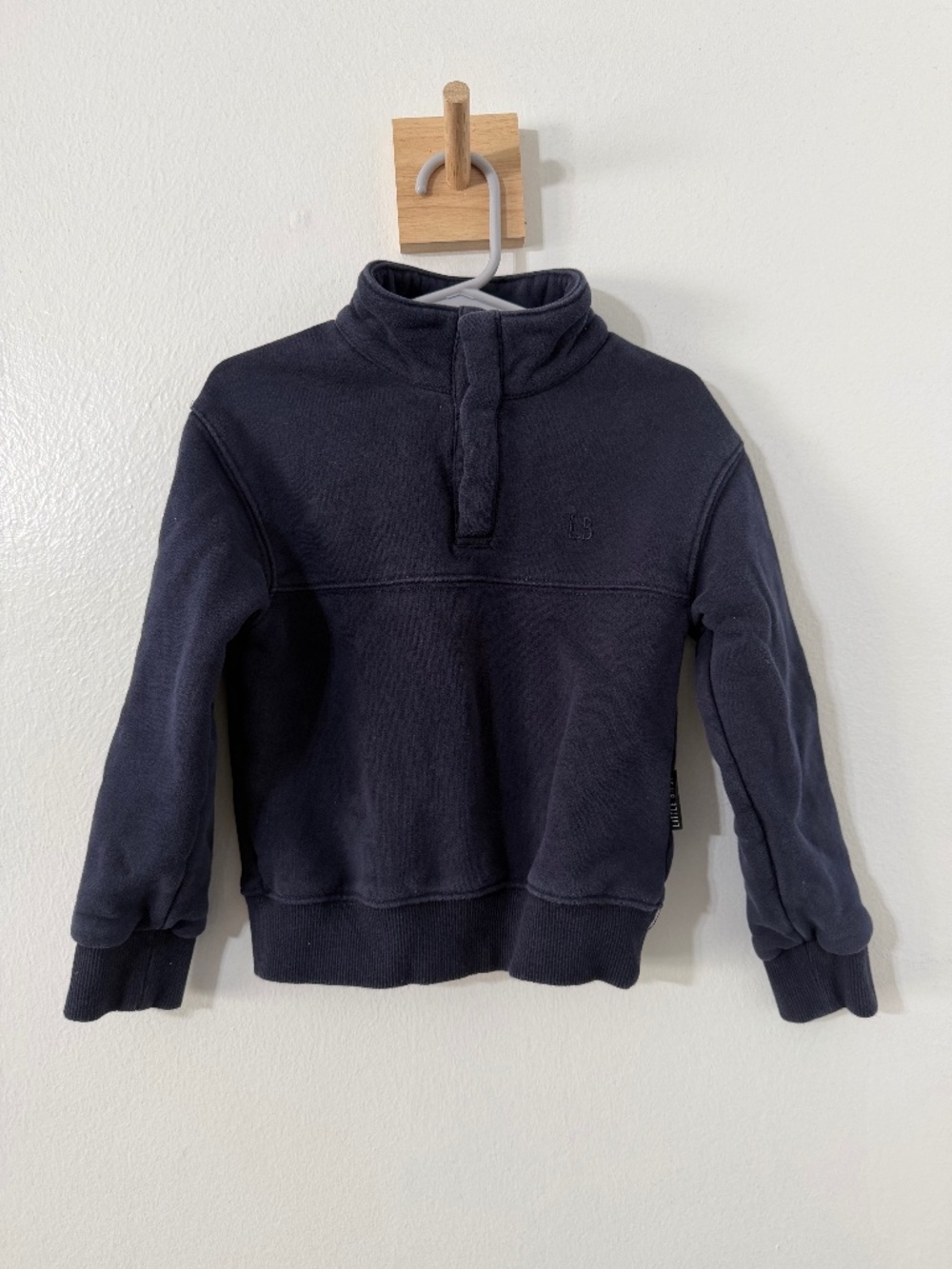 Little Bipsy Mock Neck Snap Pullover Navy Blue 3T Boys Preppy